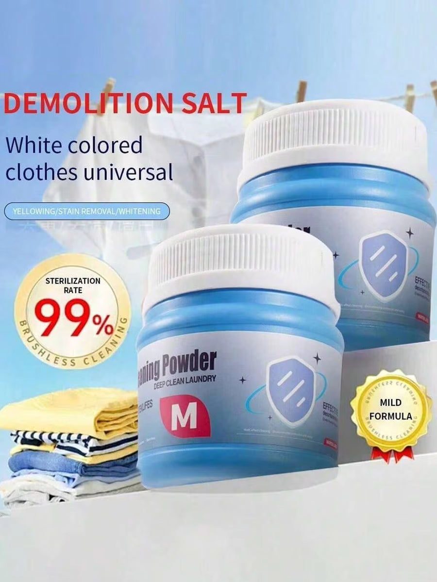 Multi-Purpose Natural Cleaning Powder, Powerful Stain & Yellow Spot Remover, Whitening Brightening Formula, Effortless Cleaner To Refresh Daily Garments