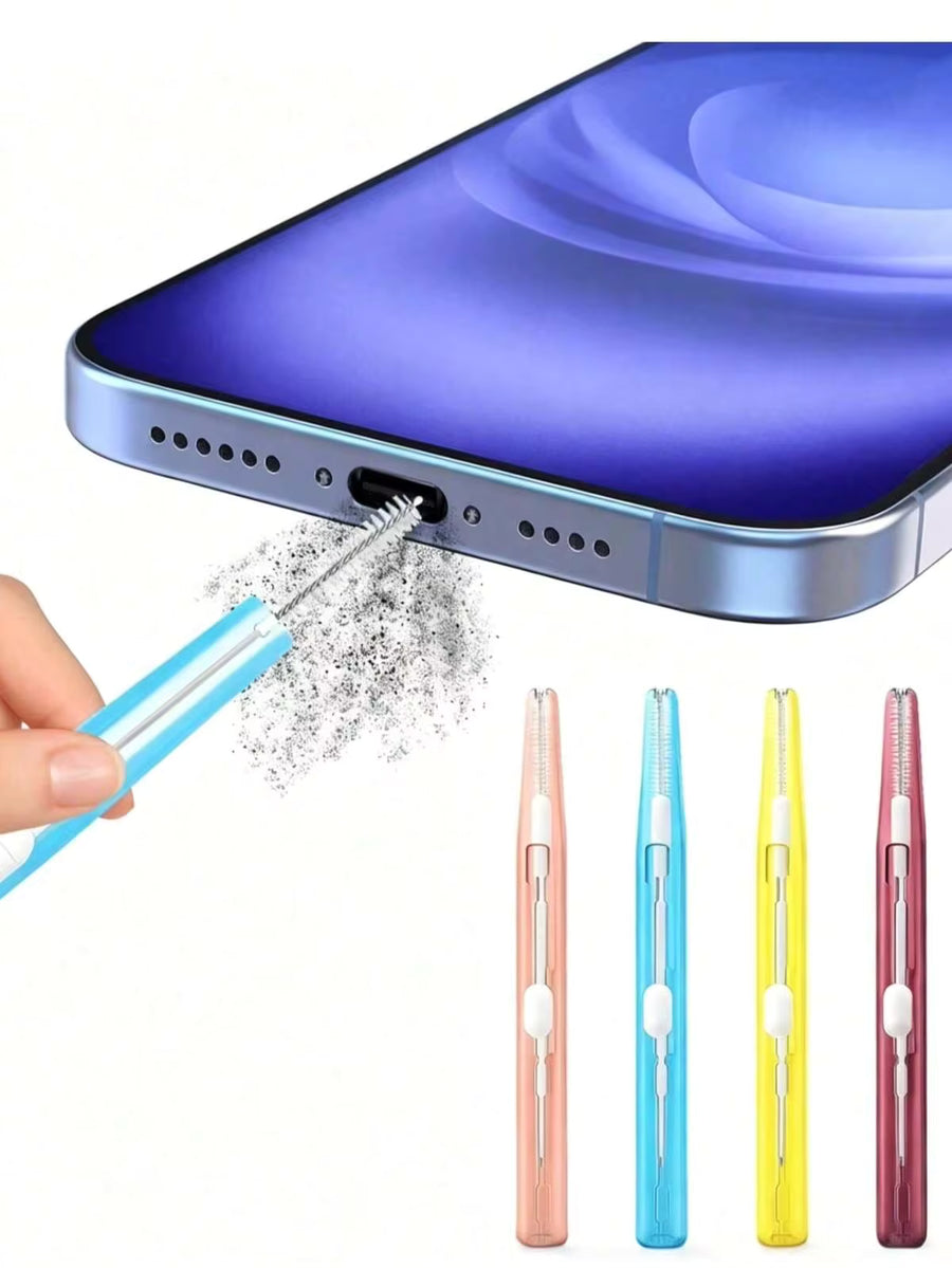 1pc Phone Charging Port Cleaning Kit, Smartphone Cleaning Tool Set, Anti-Clogging Mini Brush Head And Double-Sided Hook Phone Cleaning Tool, Suitable For Smartphones, Tablets, Earphones And Charging Ports - Compact Device Maintenance Kit