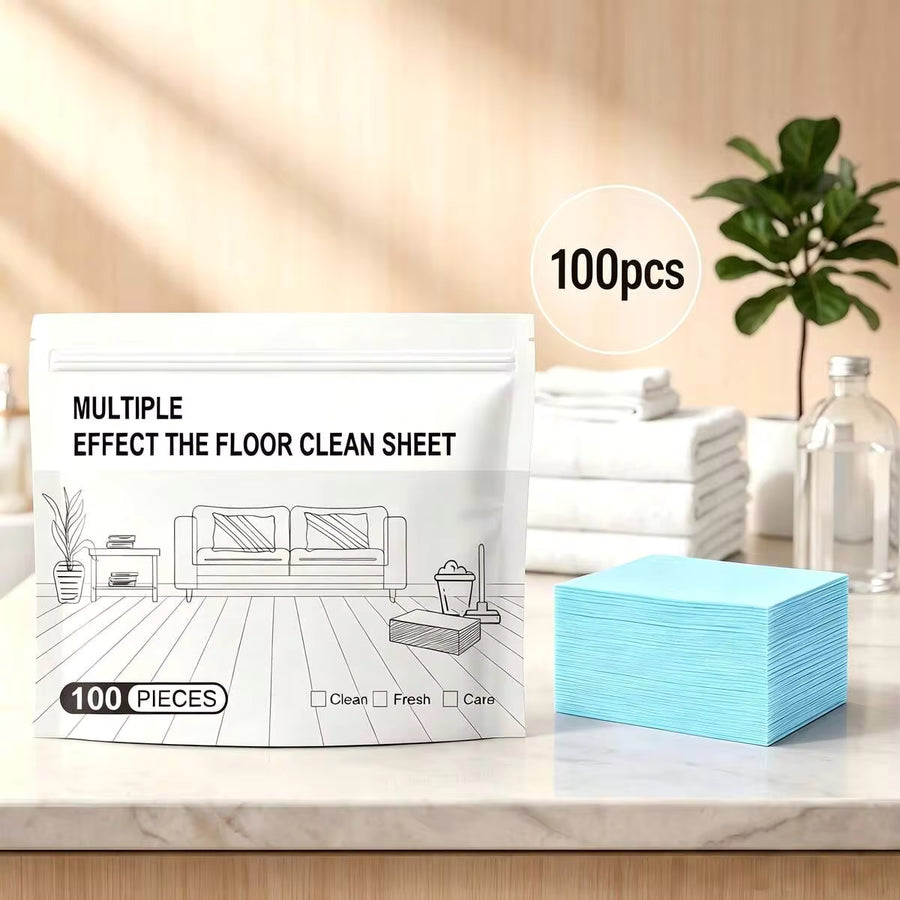 2026 New Multi-Effect Floor Cleaning Sheets 100Pcs Bulk Pack, Fast Dissolve Floor Cleaner Tablets For Tile Wood Marble, Long Lasting Fragrance Household Mopping Cleaning Supplies